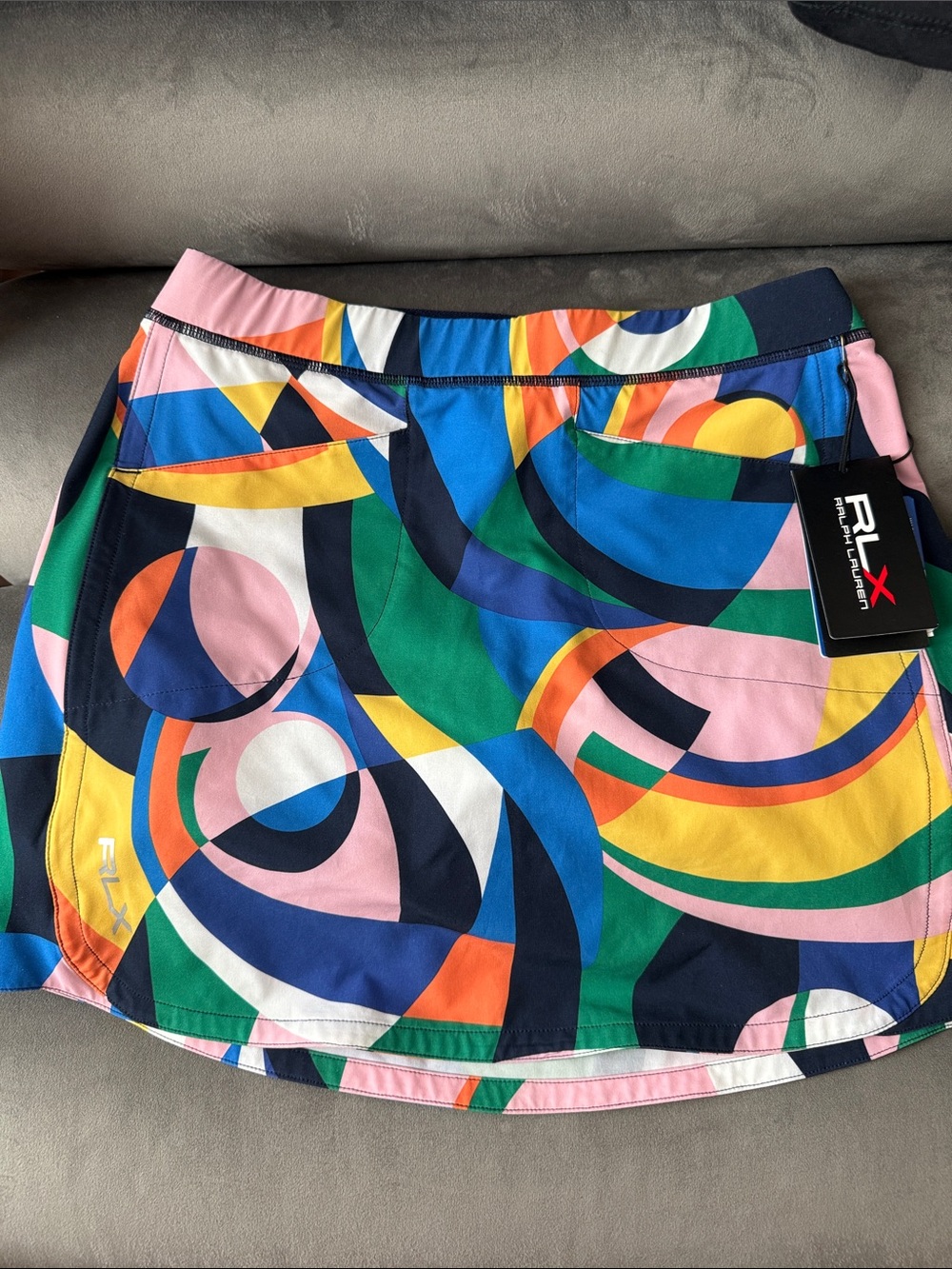 RLX Ralph Lauren Multicolor Geometric Mini Skort